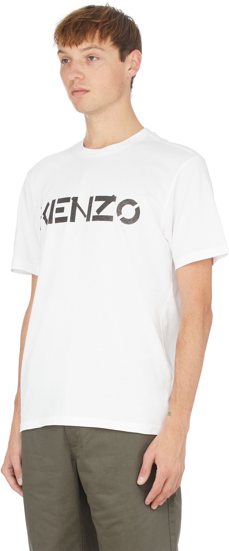 Kenzo: White Logo T-Shirt - 2