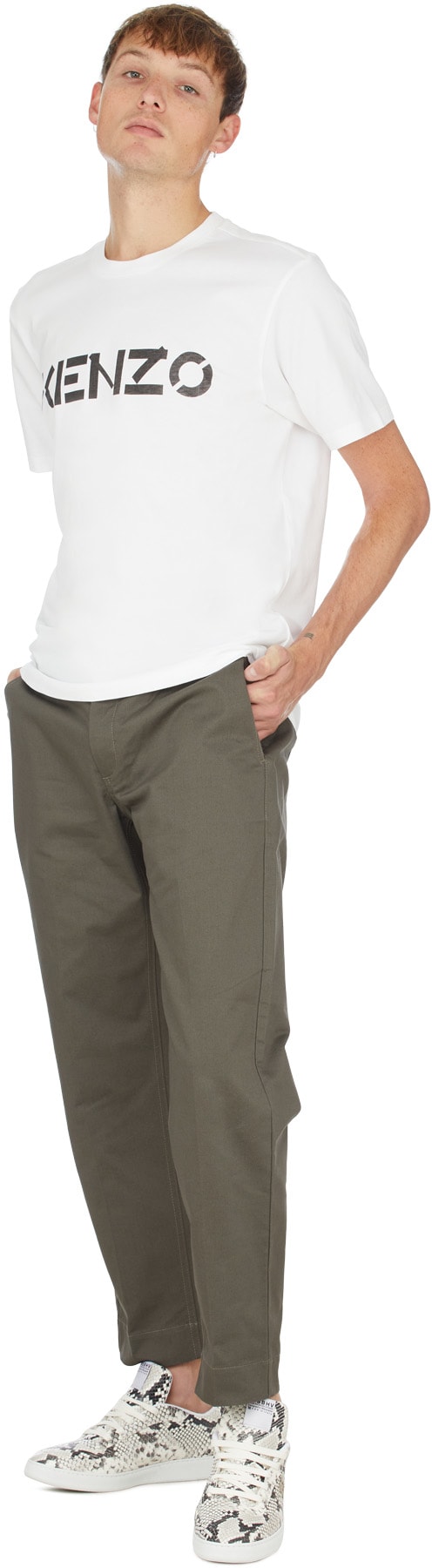 Kenzo: Blanc T-Shirt Logo Blanc - 4