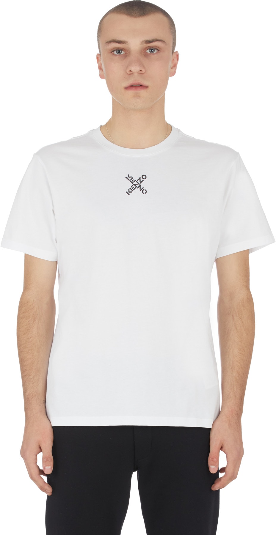 Kenzo: White Kenzo Sport 'Little X' T-Shirt - 1