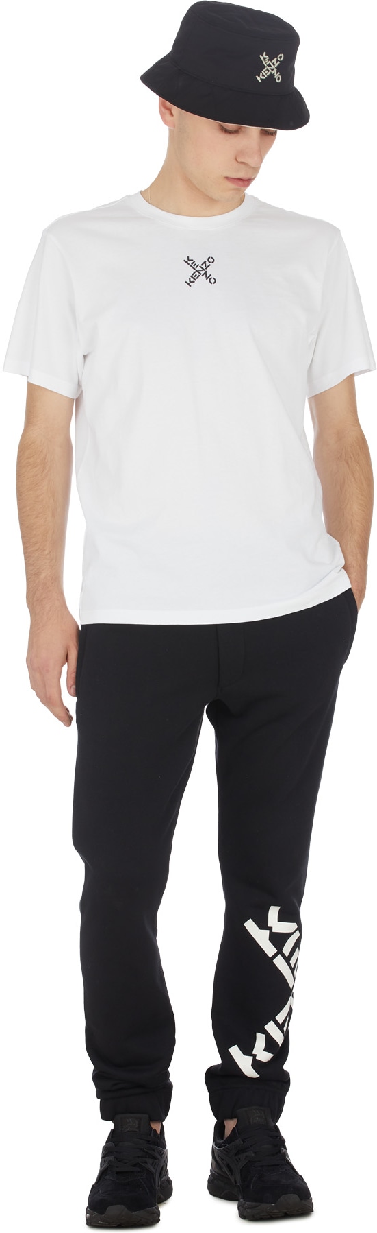 Kenzo: White Kenzo Sport 'Little X' T-Shirt - 4