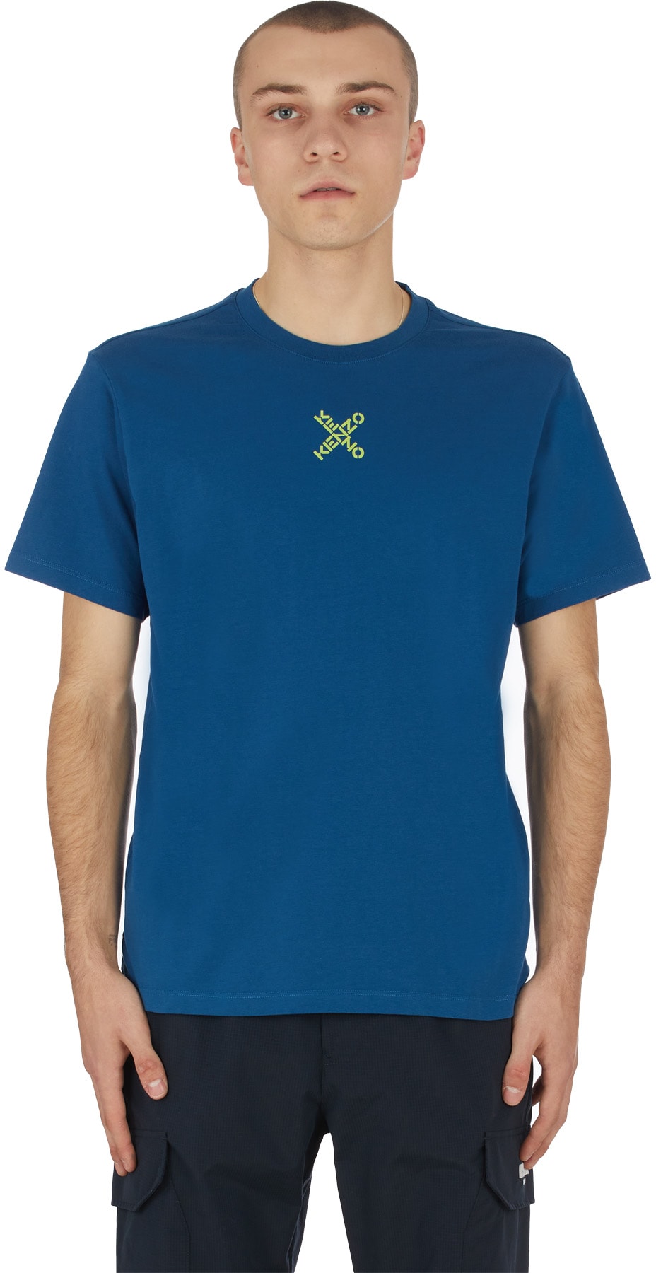 Kenzo: Blue Kenzo Sport 'Little X' T-Shirt - 1