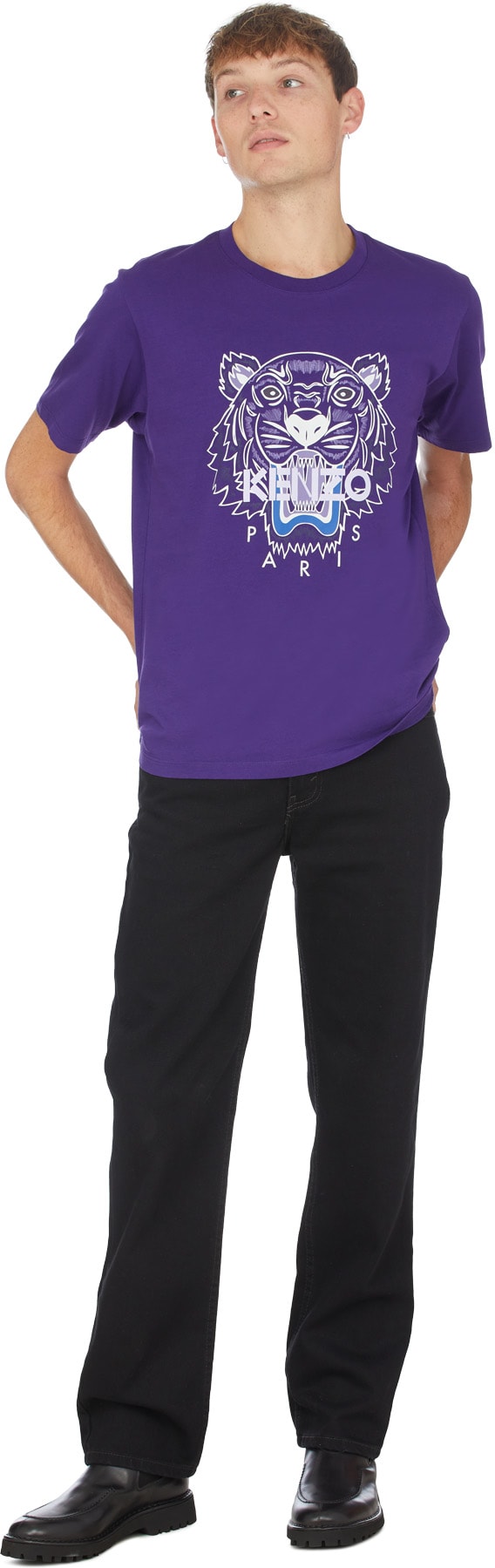 Kenzo: Mauve T-Shirt Tigre Mauve - 4