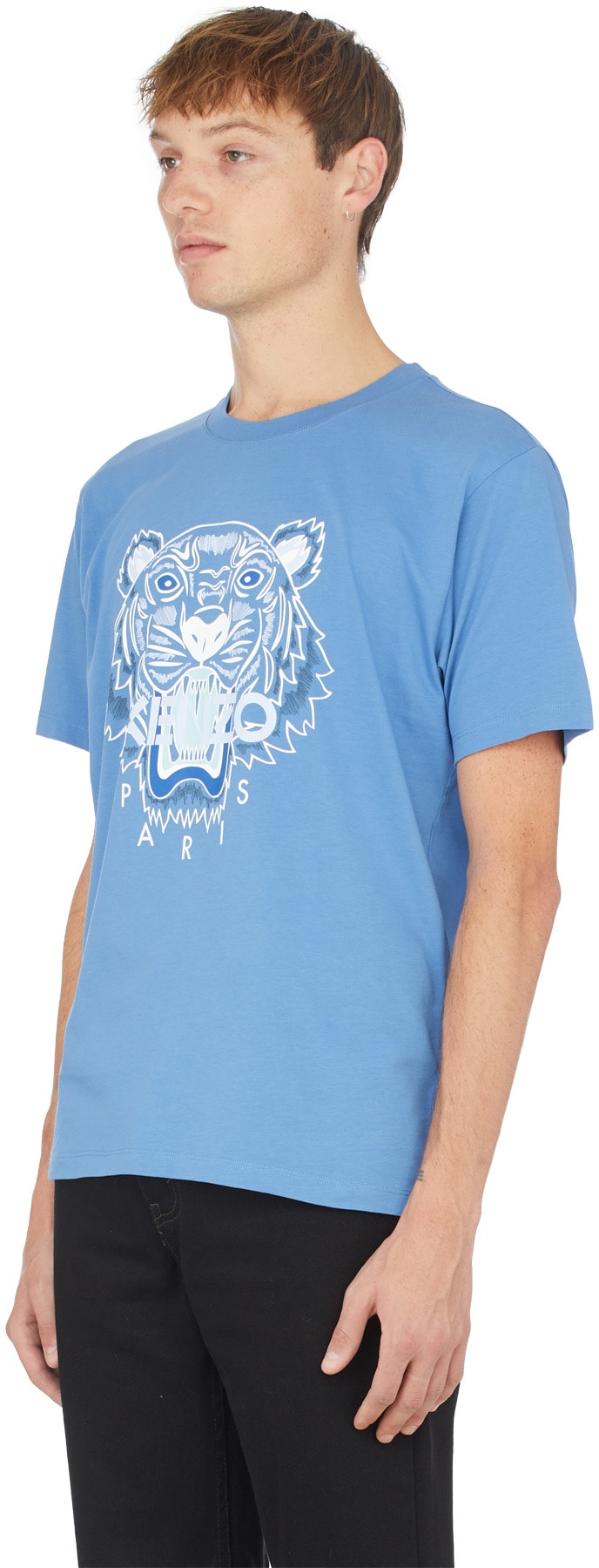 Kenzo: Bleu T-Shirt Tigre Bleu - 2