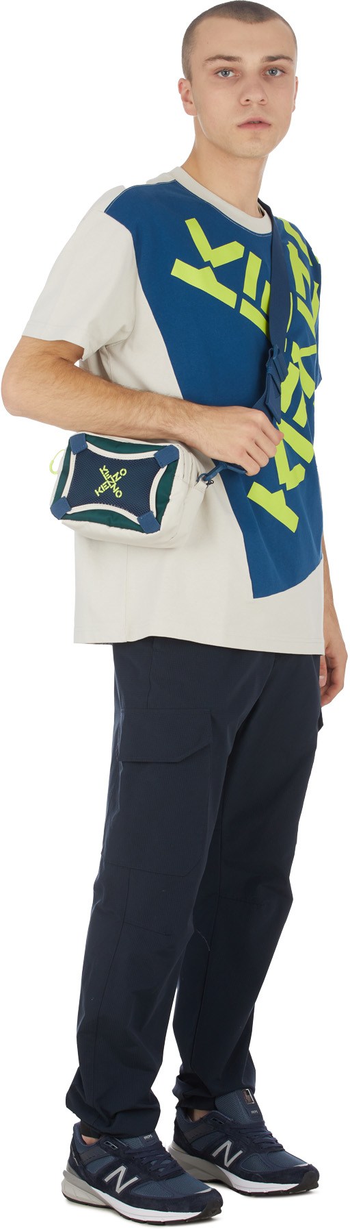 Kenzo: Blue Kenzo Sport 'Big X' T-Shirt - 4