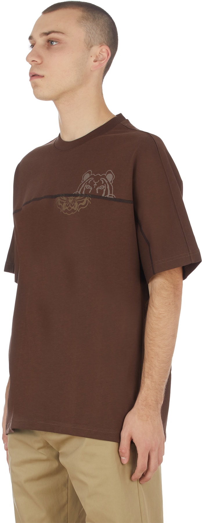 Kenzo: Brown K-Tiger Oversized T-Shirt - 2