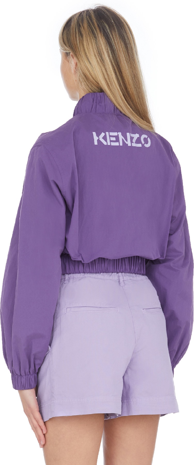 Kenzo: Mauve Coupe-Vent Court à Logo Mauve - 3