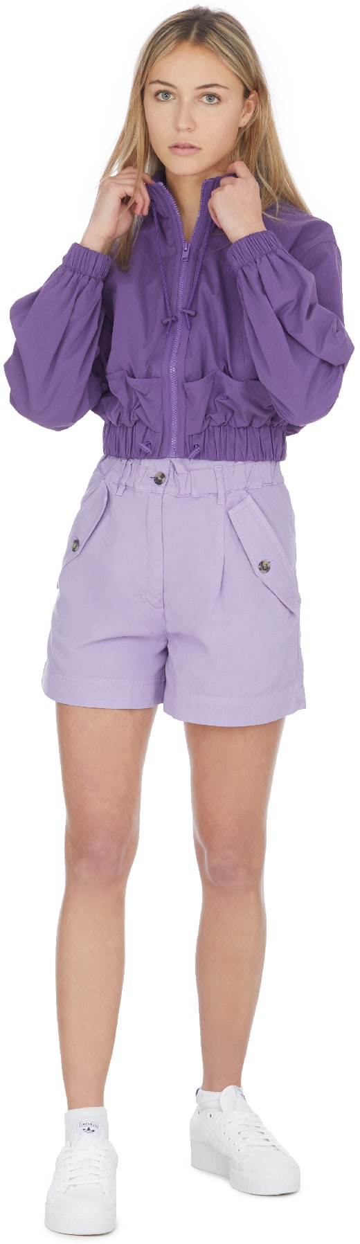 Kenzo: Purple Short Logo Windbreaker - 4