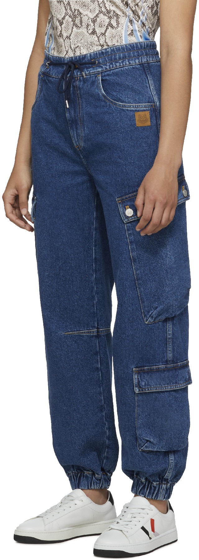 Kenzo: Blue Organic Denim Joggers - 2