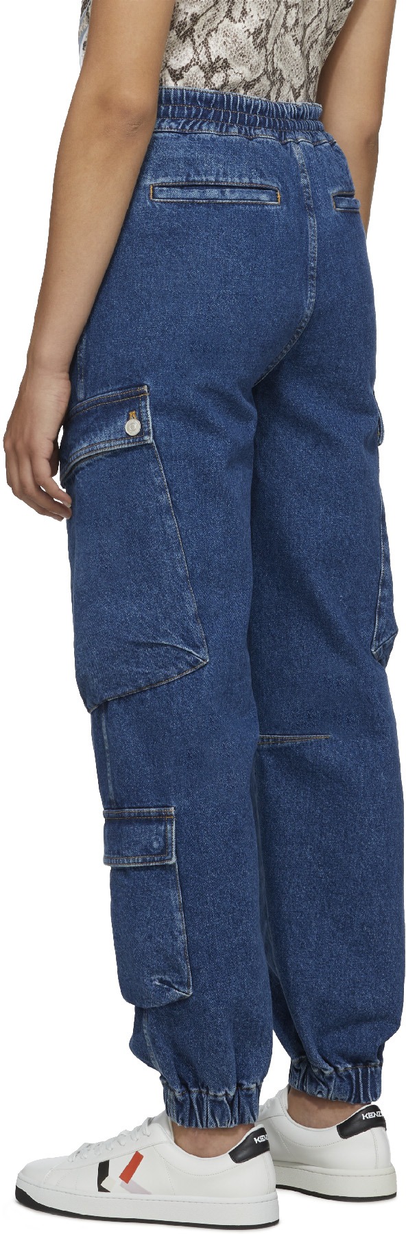 Kenzo: Blue Organic Denim Joggers - 3