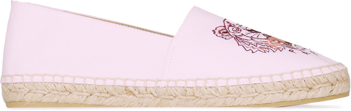 Kenzo: Pink Classic Tiger Canvas Espadrilles - 1