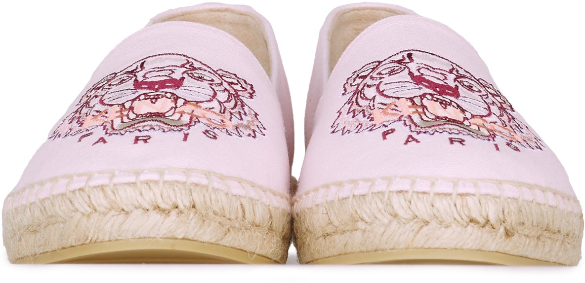 Kenzo: Pink Classic Tiger Canvas Espadrilles - 3