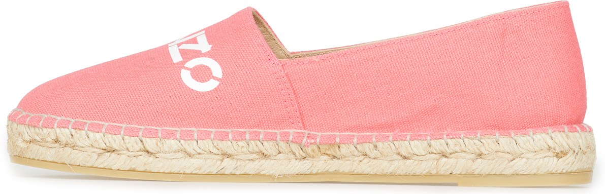 Kenzo: Pink Classic Logo Canvas Espadrilles - 2