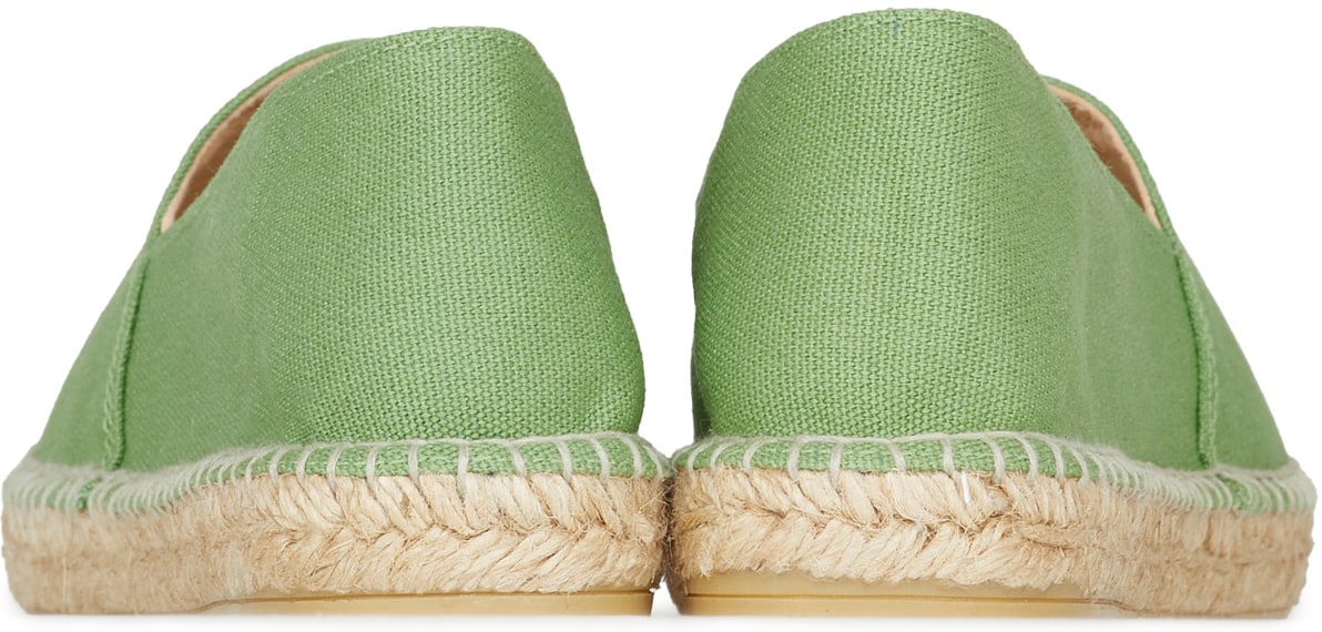 Kenzo: Green Classic Logo Canvas Espadrille - 5