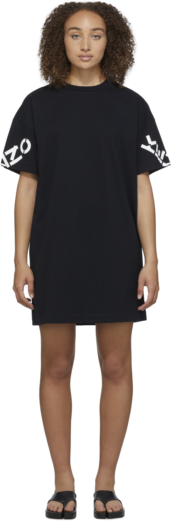 Kenzo: Black Kenzo Sport 'Big X' T-Shirt Dress - 1