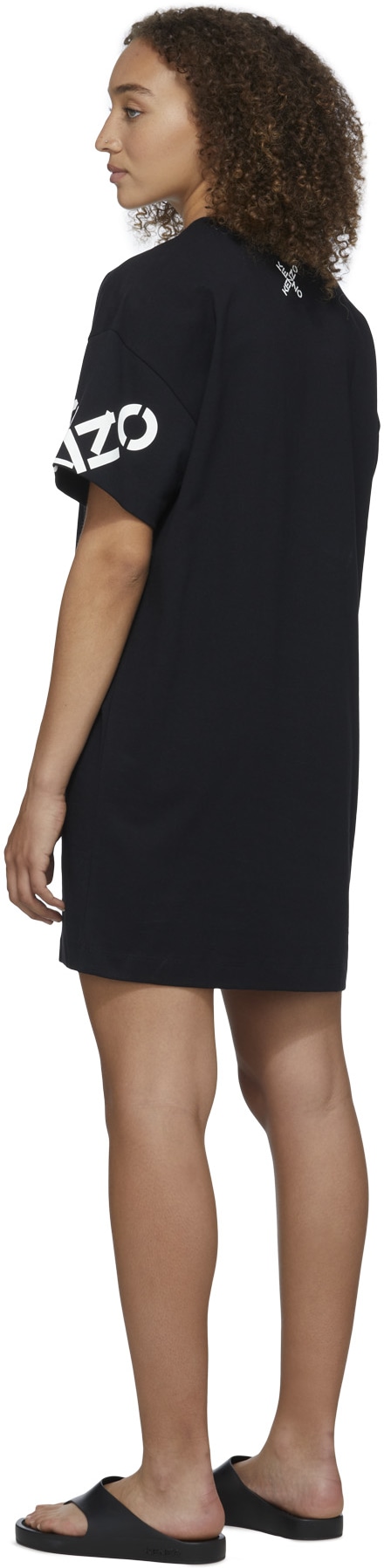 Kenzo: Black Kenzo Sport 'Big X' T-Shirt Dress - 3