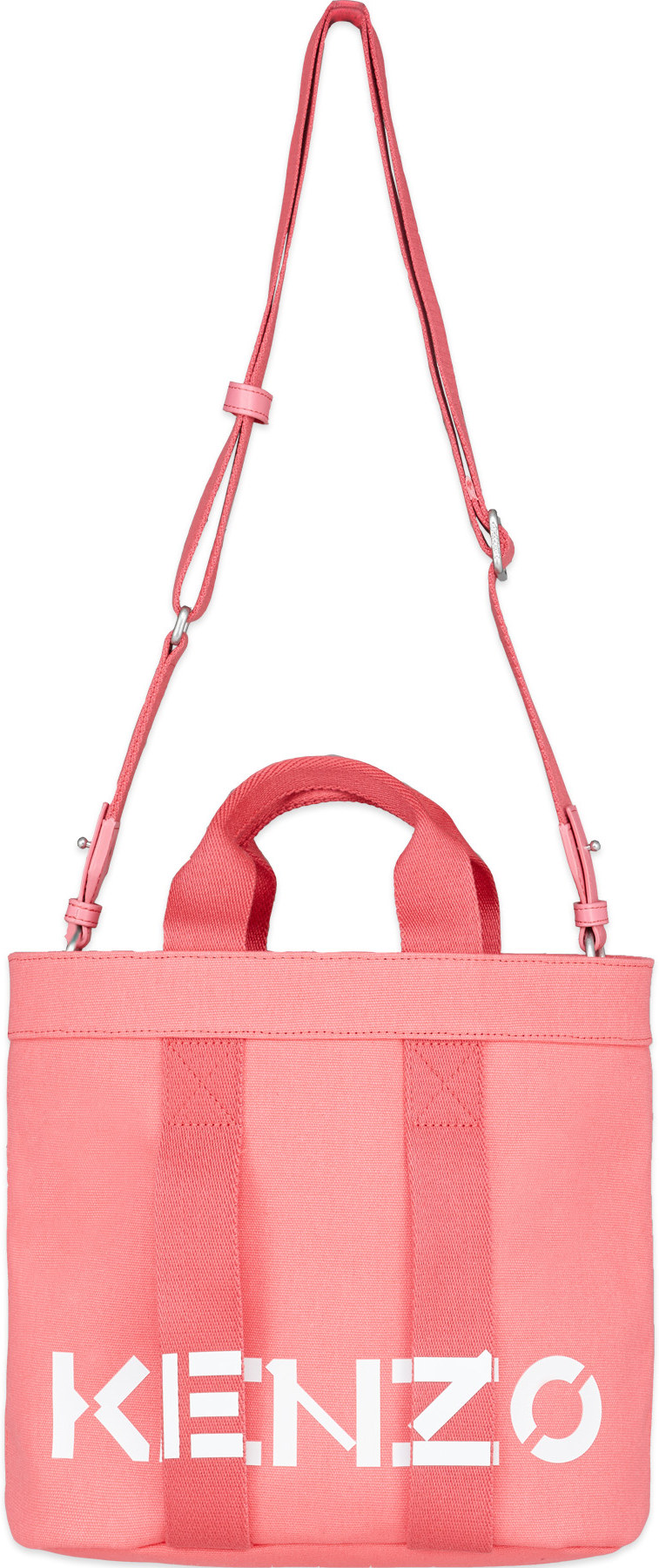 Kenzo: Pink Mini Logo Tote Bag - 1