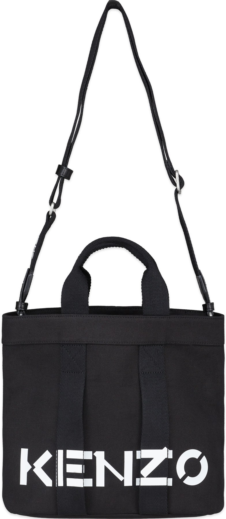 Kenzo: Black Mini Logo Tote Bag - 1