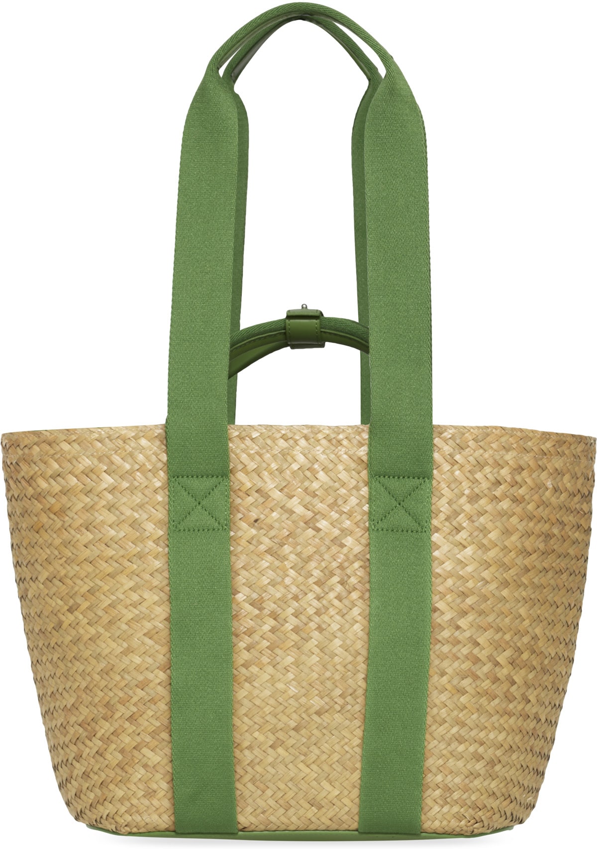 Kenzo: Green Large Logo Raffia Basket - 2