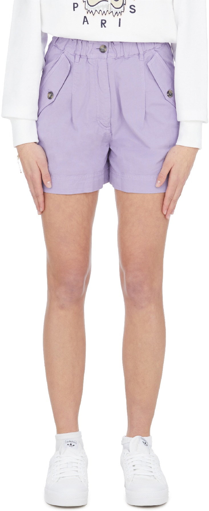 Kenzo: Purple Elasticated Shorts - 1