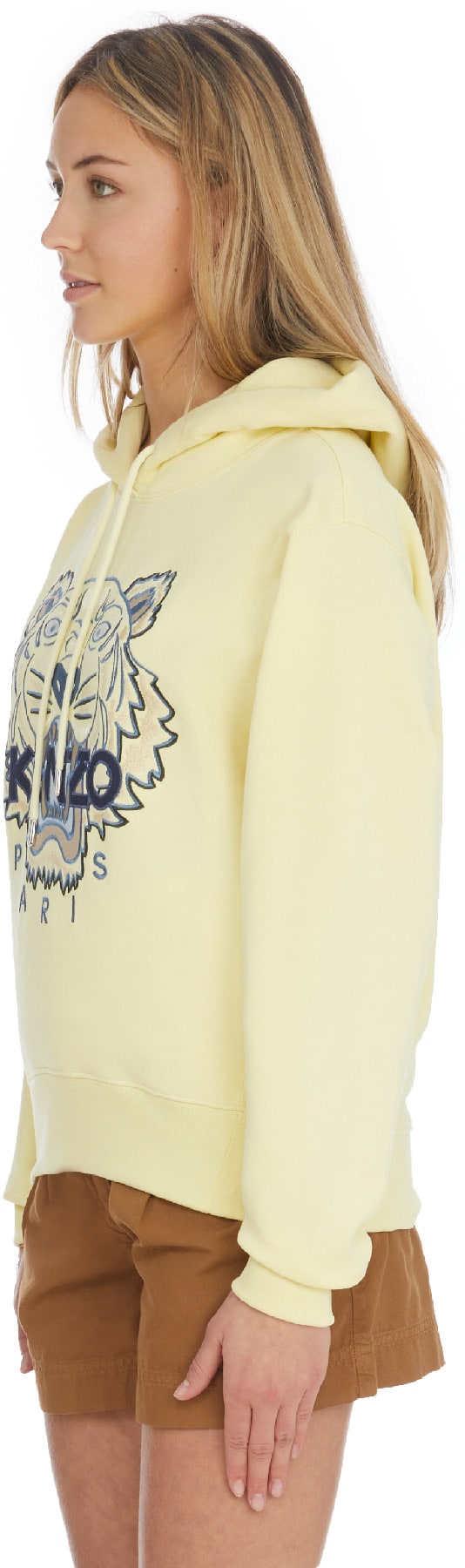 Kenzo: Blanc Pull à Capuche Tigre Blanc - 2