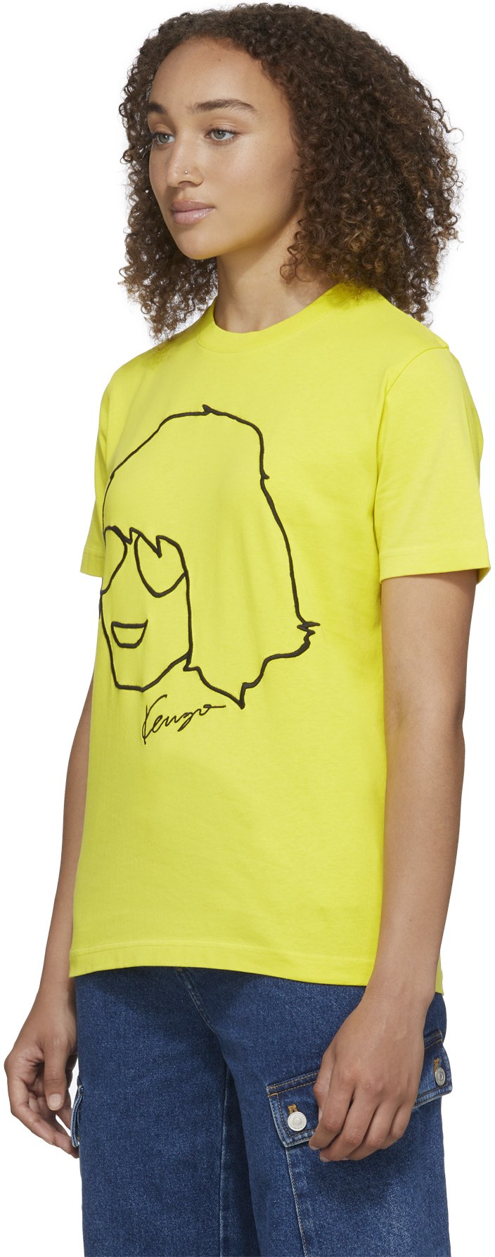 Kenzo: Yellow 'Kenzo Tribute' T-Shirt - 2