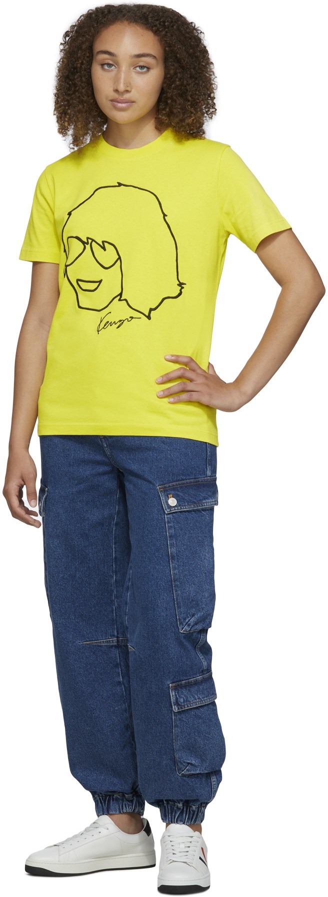 Kenzo: Yellow 'Kenzo Tribute' T-Shirt - 4