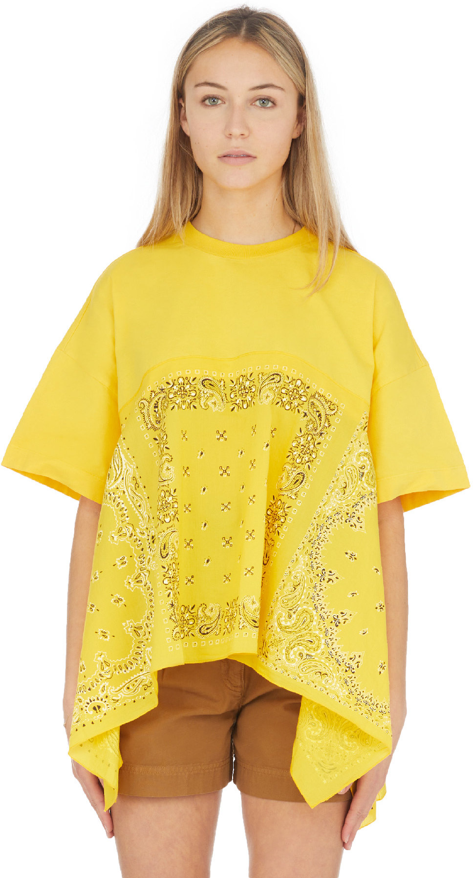 Kenzo: Yellow 'Bandana' Oversize T-Shirt - 1