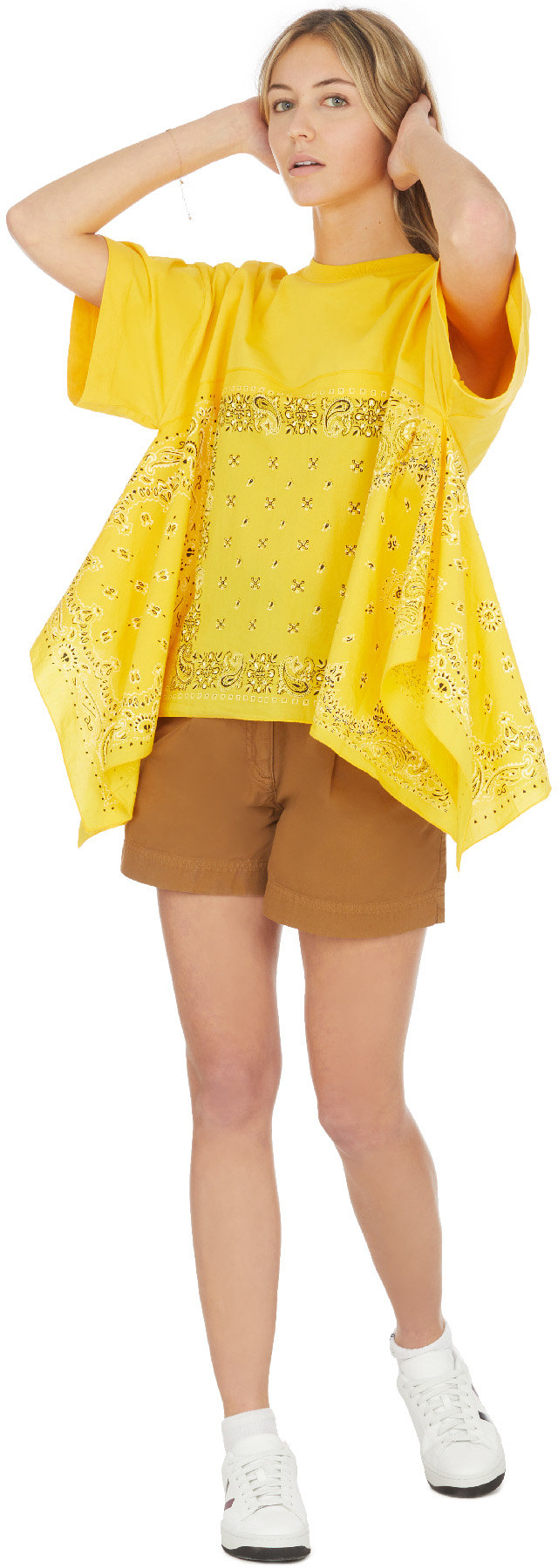 Kenzo: Yellow 'Bandana' Oversize T-Shirt - 4