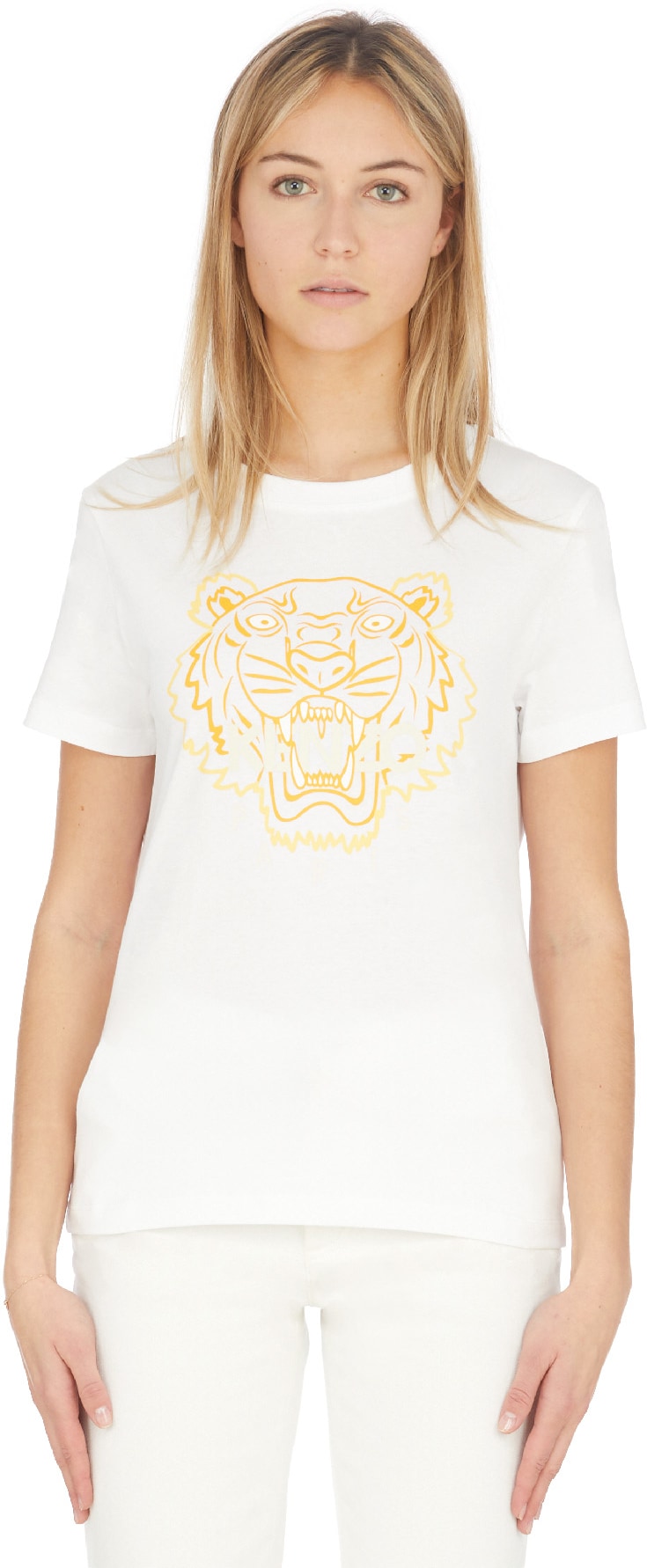 Kenzo: White Classic Tiger T-Shirt - 1