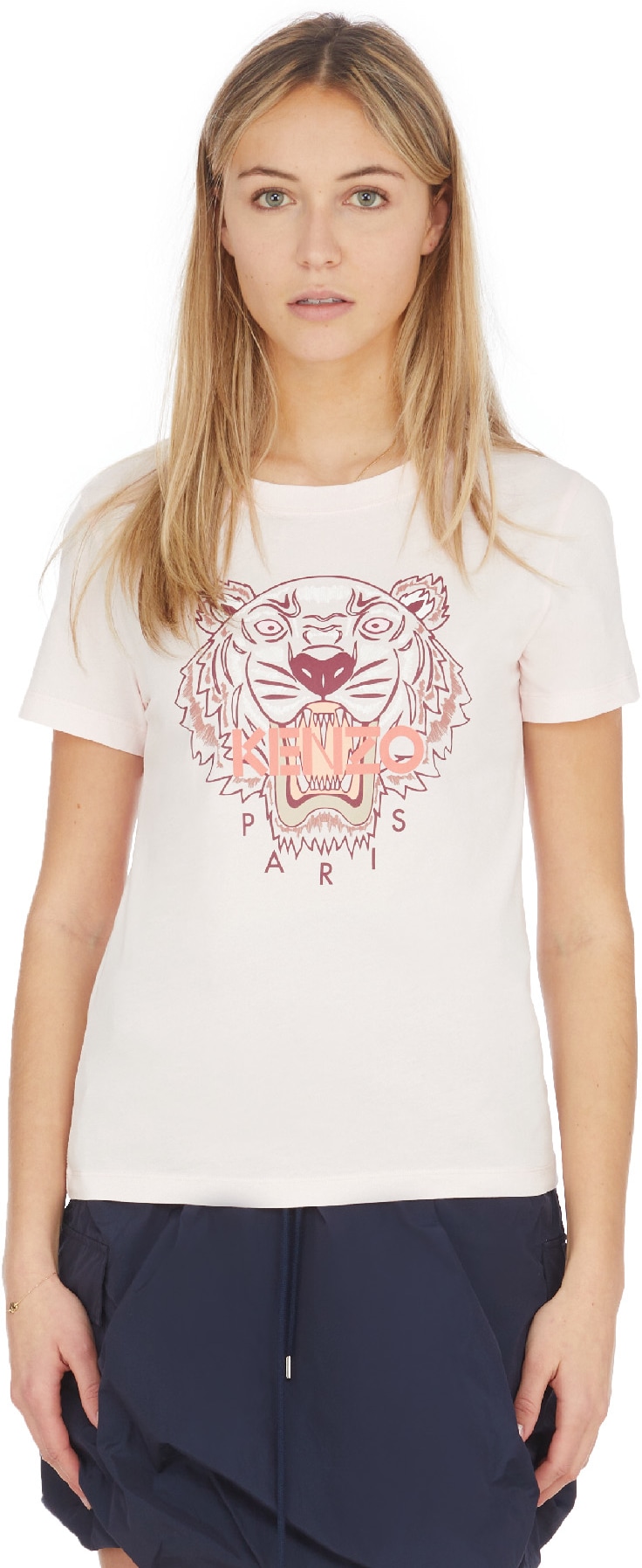 Kenzo: Pink Classic Tiger T-Shirt - 1