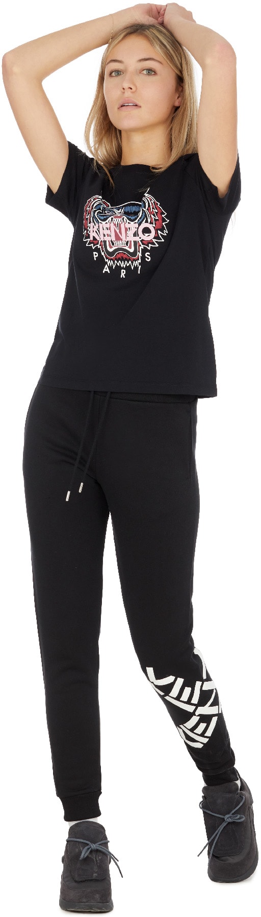 Kenzo: Noir T-Shirt Tigre Noir - 4