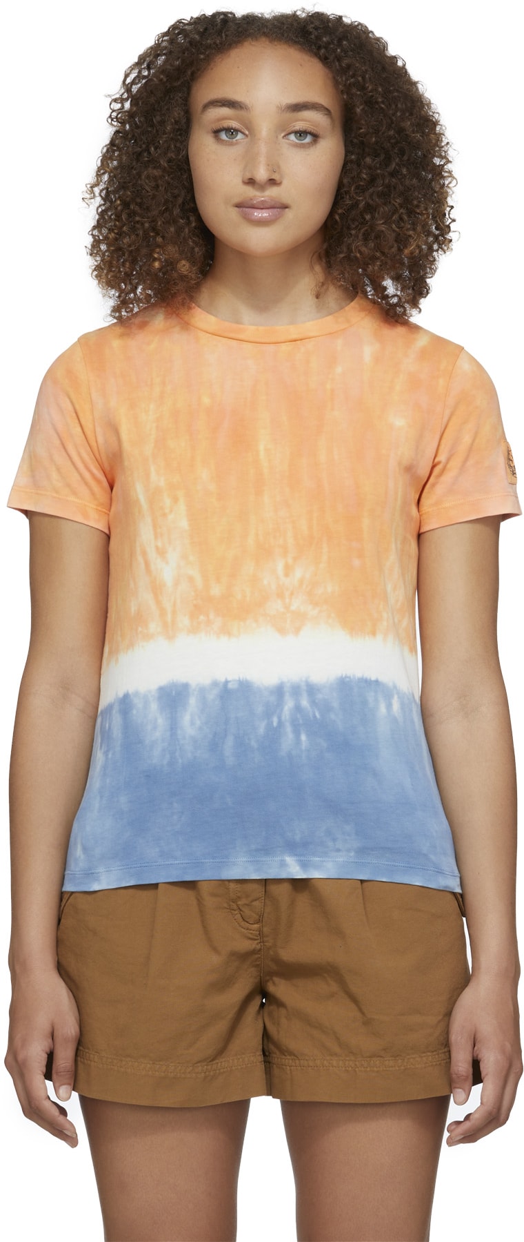 Kenzo: Orange K-Tiger Patch Tie-Dye T-Shirt - 1