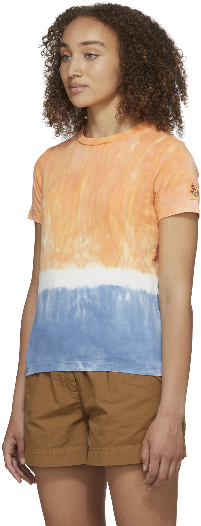 Kenzo: Orange K-Tiger Patch Tie-Dye T-Shirt - 2