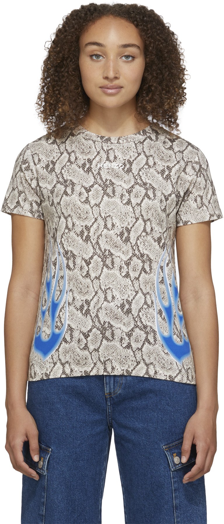 Kenzo: Multicolor 'Python' T-Shirt - 1