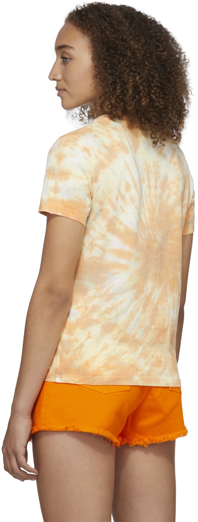 Kenzo: Orange Logo Tie-Dye T-Shirt - 3