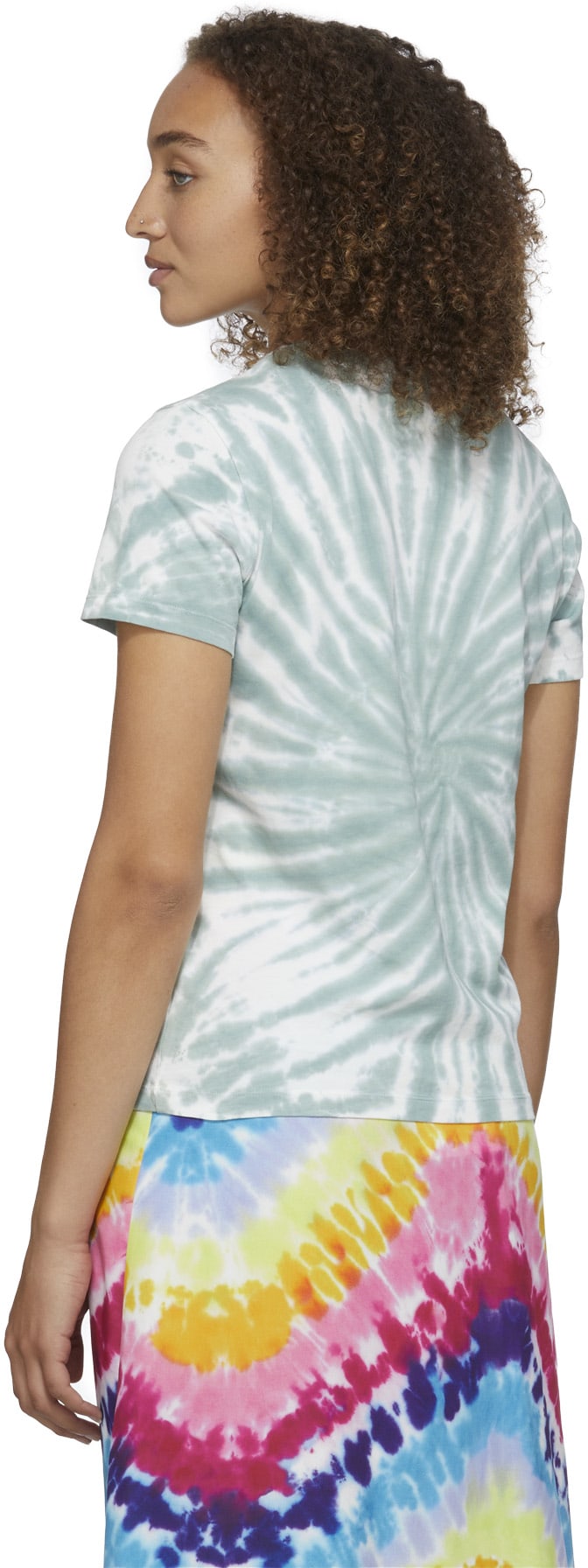 Kenzo: Green Logo Tie-Dye T-Shirt - 3