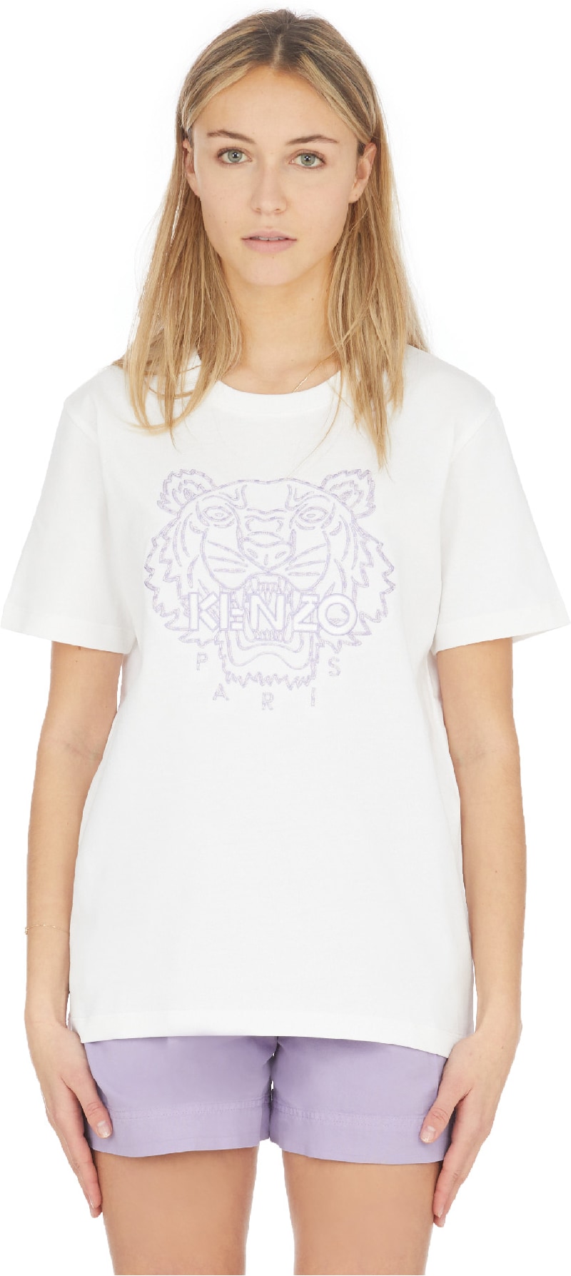 Kenzo: White Climbing Rope Tiger T-Shirt - 1