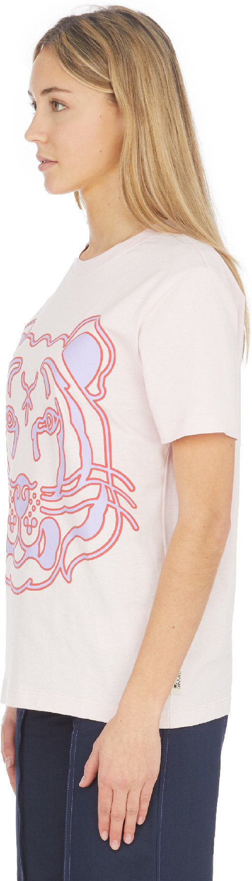 Kenzo: Pink K-Tiger Two-Tone T-Shirt - 2