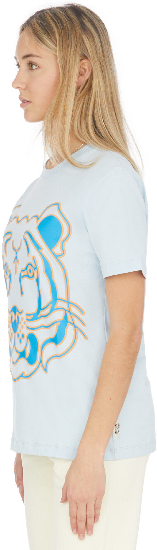 Kenzo: Blue K-Tiger Two-Tone T-Shirt - 2