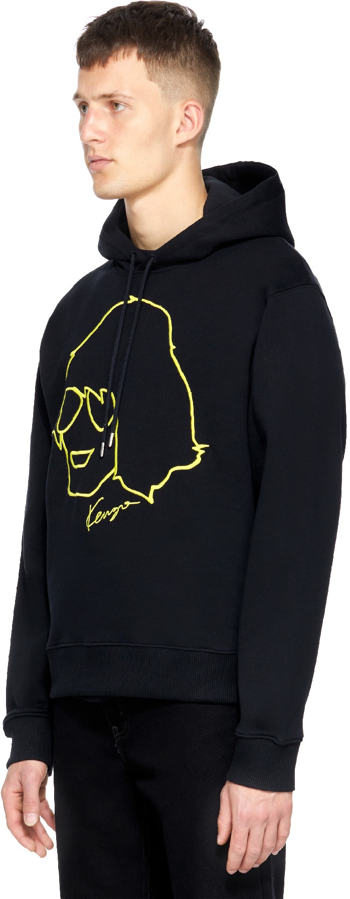 Kenzo: Black 'Kenzo Tribute' Hoodie - 2