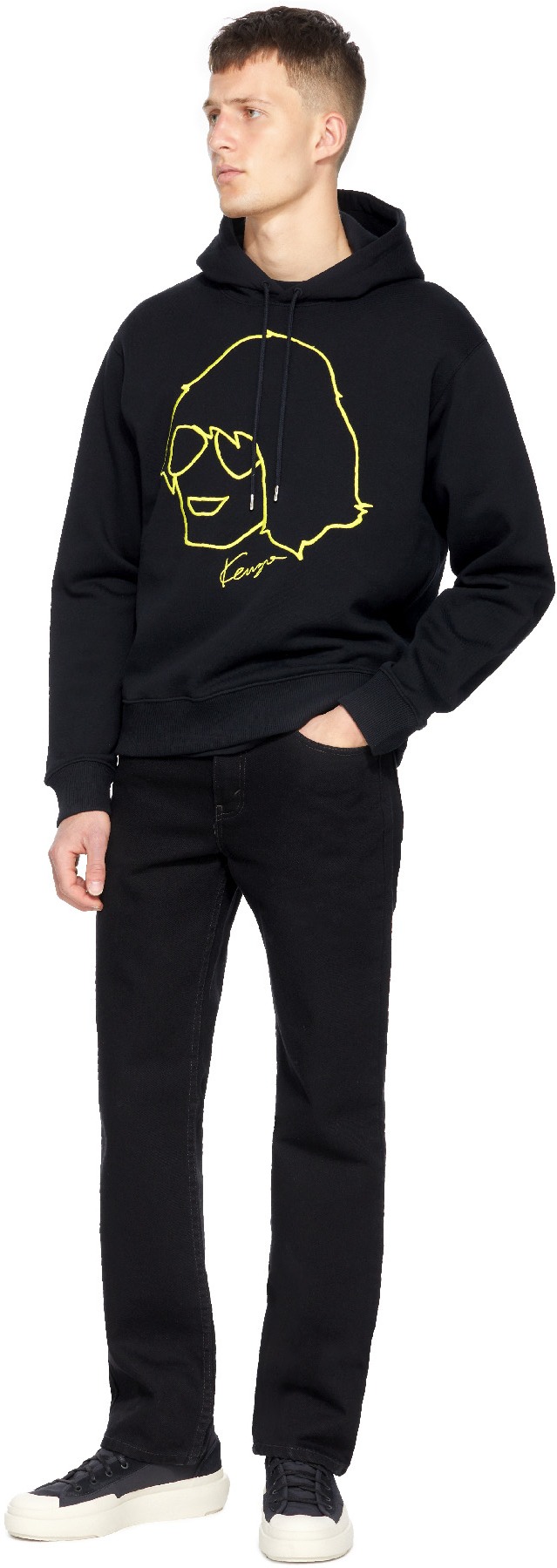 Kenzo: Noir Pull à Capuche 'Kenzo Tribute' Noir - 4