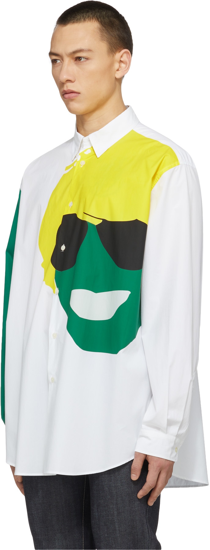 Kenzo: White 'Kenzo Tribute' Long Casual Shirt - 2