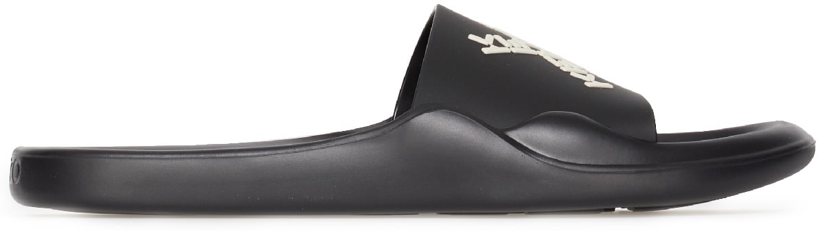 Kenzo: Black Kenzo Sport 'Little X' Pool Slide - 1