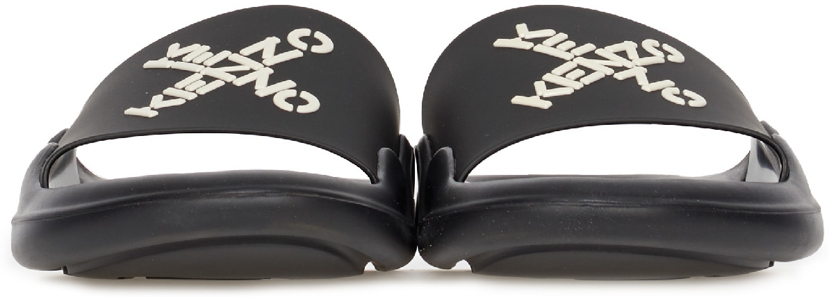 Kenzo: Black Kenzo Sport 'Little X' Pool Slide - 3