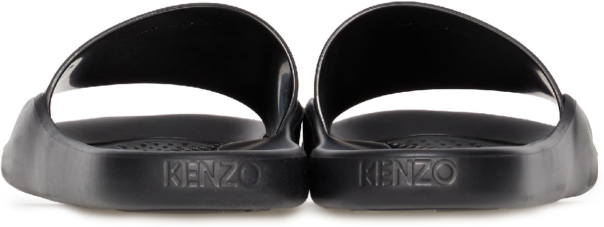 Kenzo: Black Kenzo Sport 'Little X' Pool Slide - 5