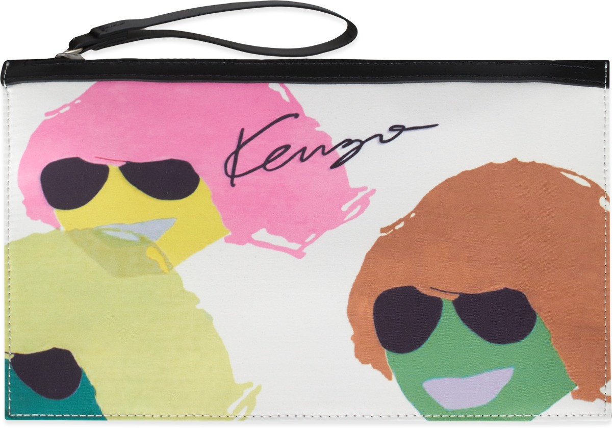 Kenzo: Argent Grande Pochette 'Kenzo Tribute' Argent - 1