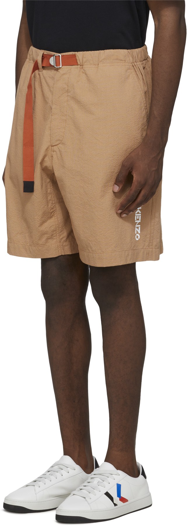 Kenzo: Orange Belted Shorts - 2