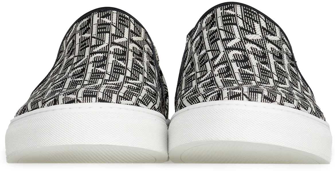 Kenzo: Black K-Skate Jacquard Monogram Slip-Ons - 3