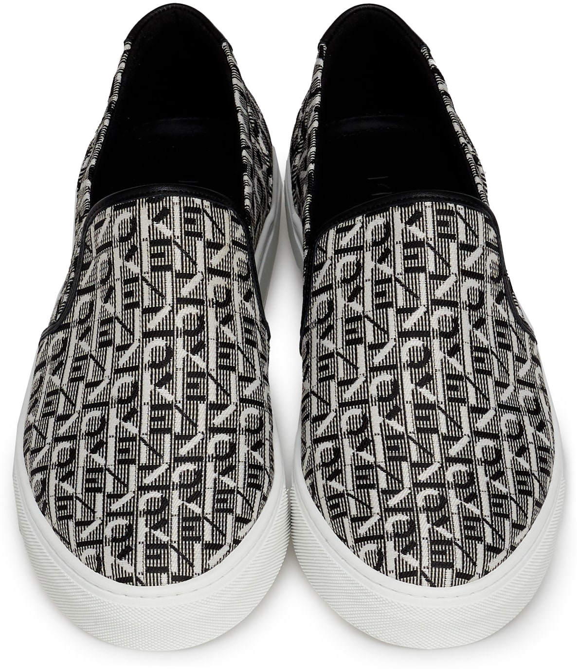 Kenzo: Black K-Skate Jacquard Monogram Slip-On Sneaker - 4