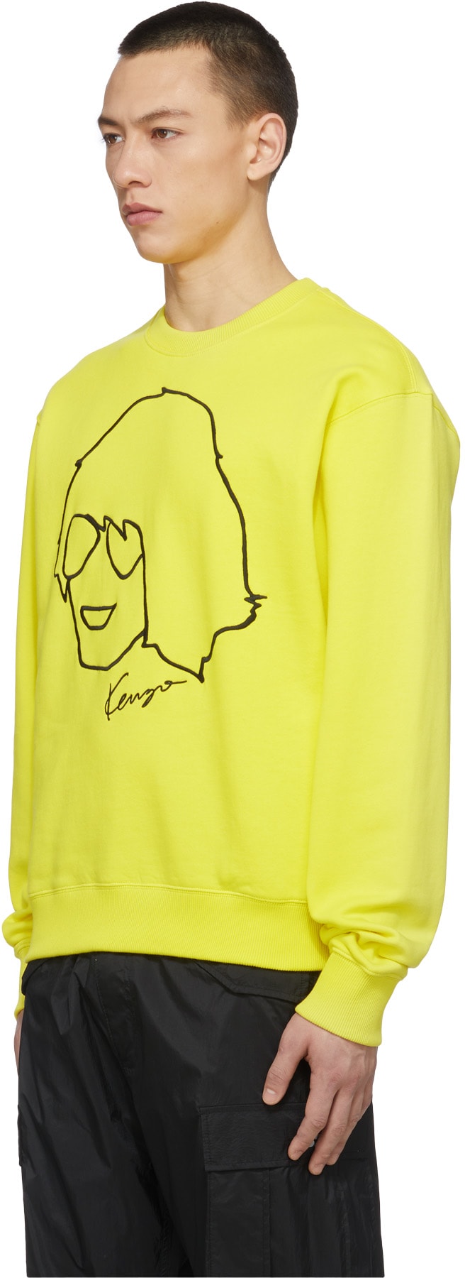 Kenzo: Yellow 'Kenzo Tribute' Crew Sweater - 2